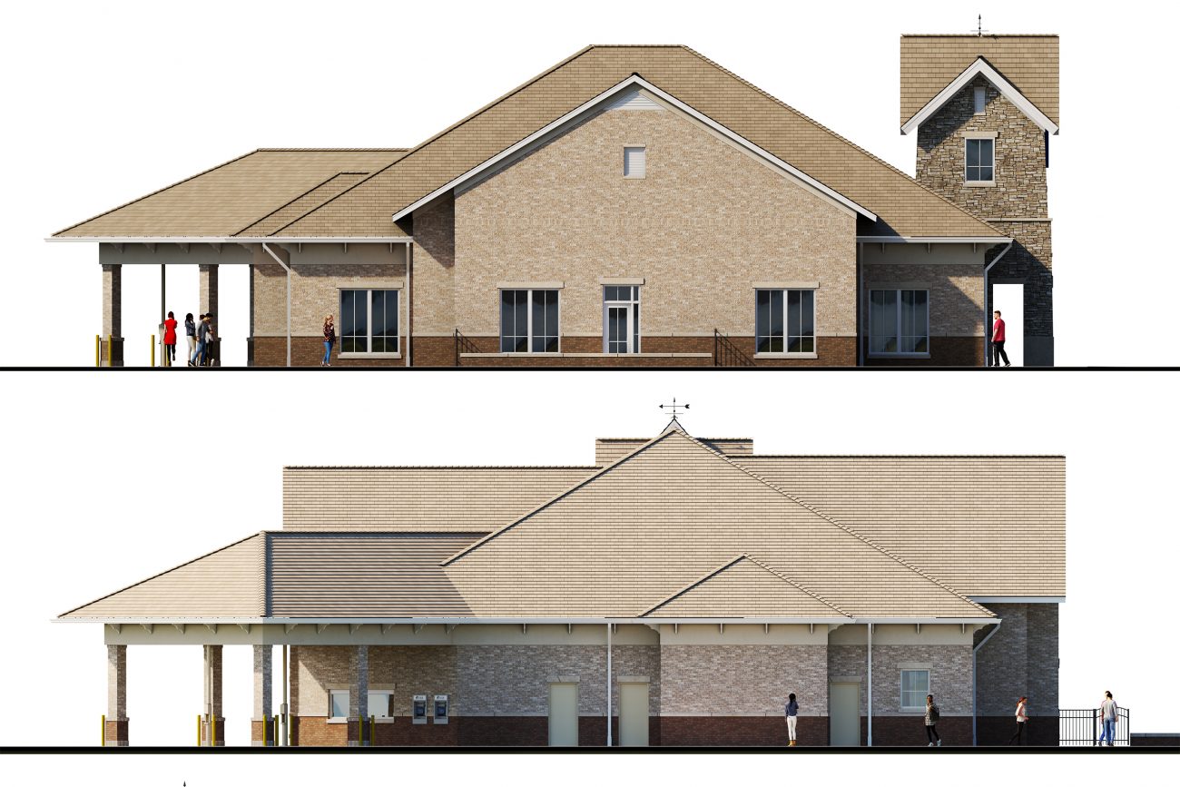 Elevations for River Bank & Trust