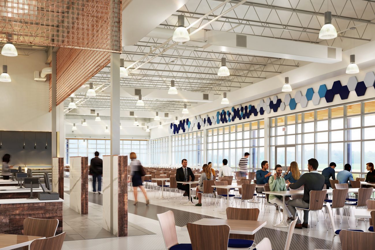 Interior of Airbus Canteen