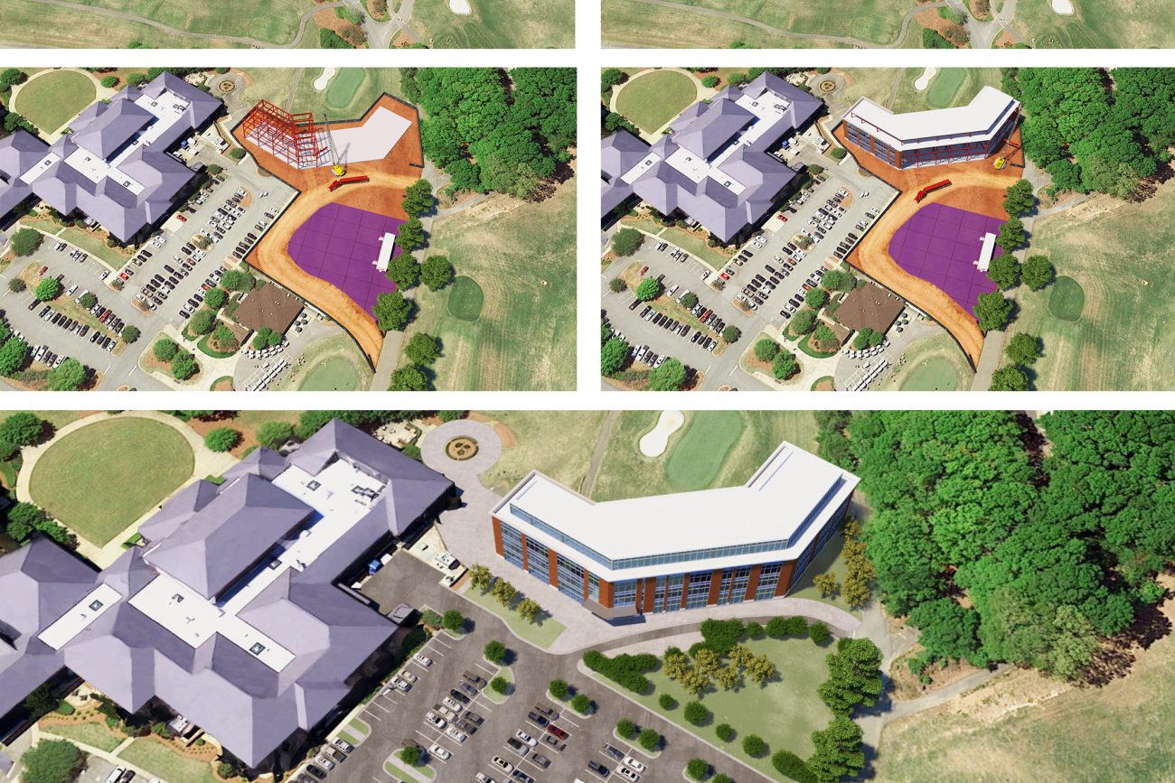 Phased Site Plan for Alumni Center at Clemson