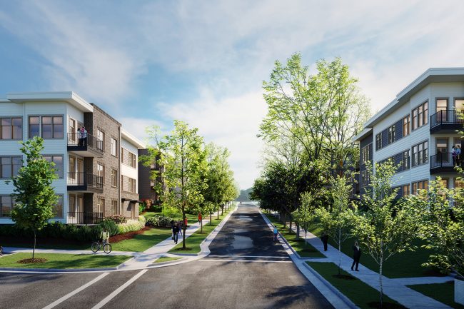 Exterior rendering of Solis Cameron Hills