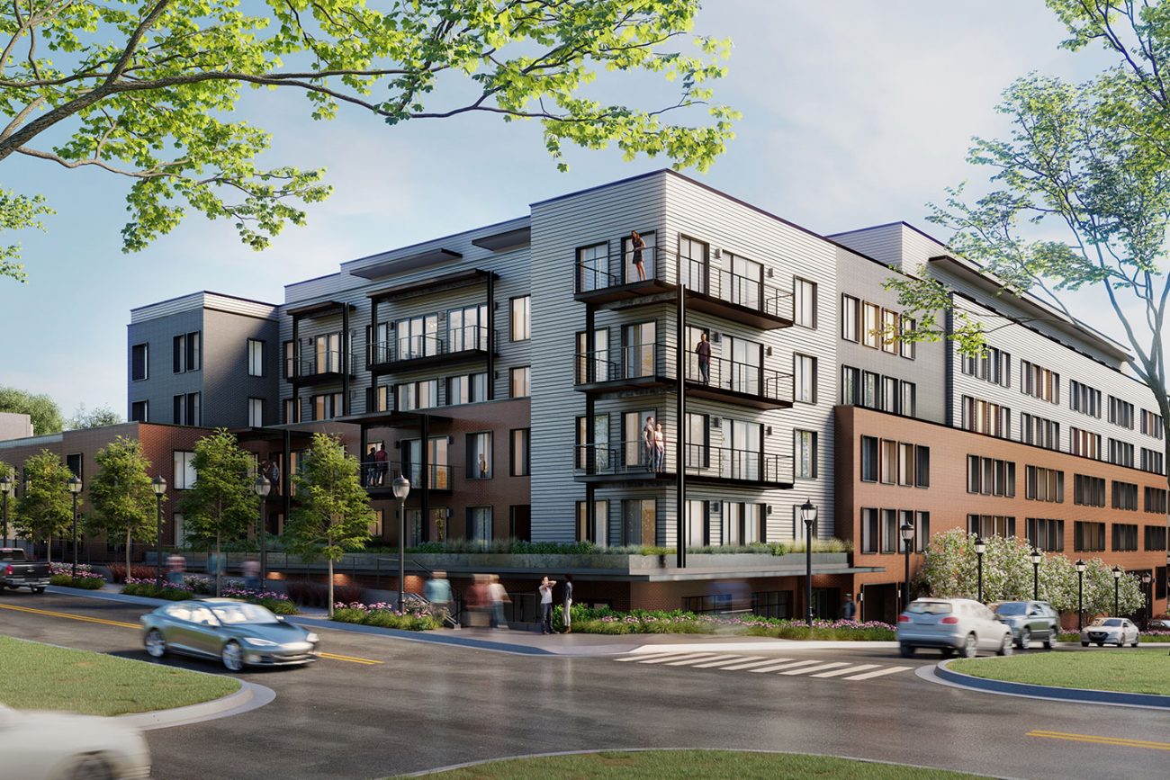 Exterior Rendering of The William Student Housing