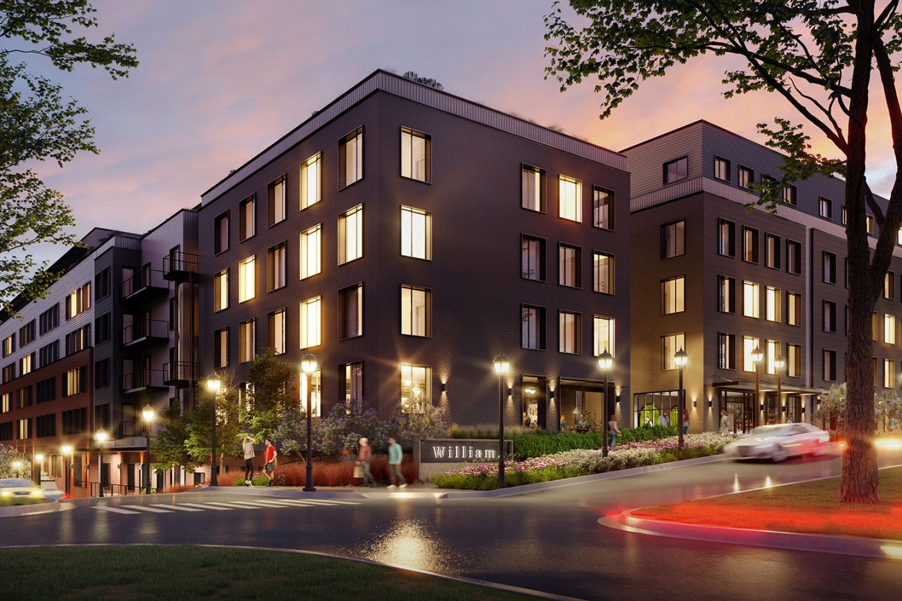 Exterior Rendering of The William Student Housing
