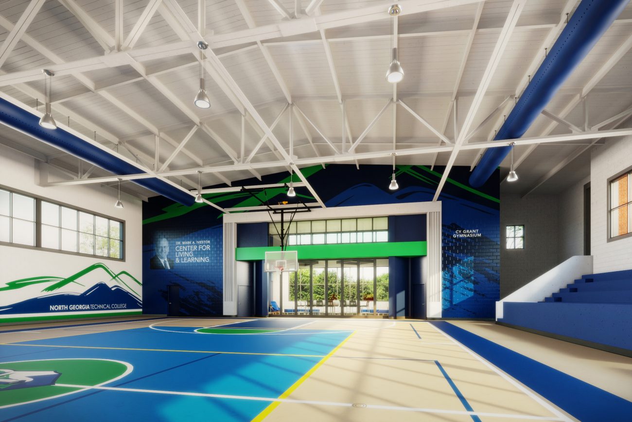 Interior of new gym Space at North GA Tech