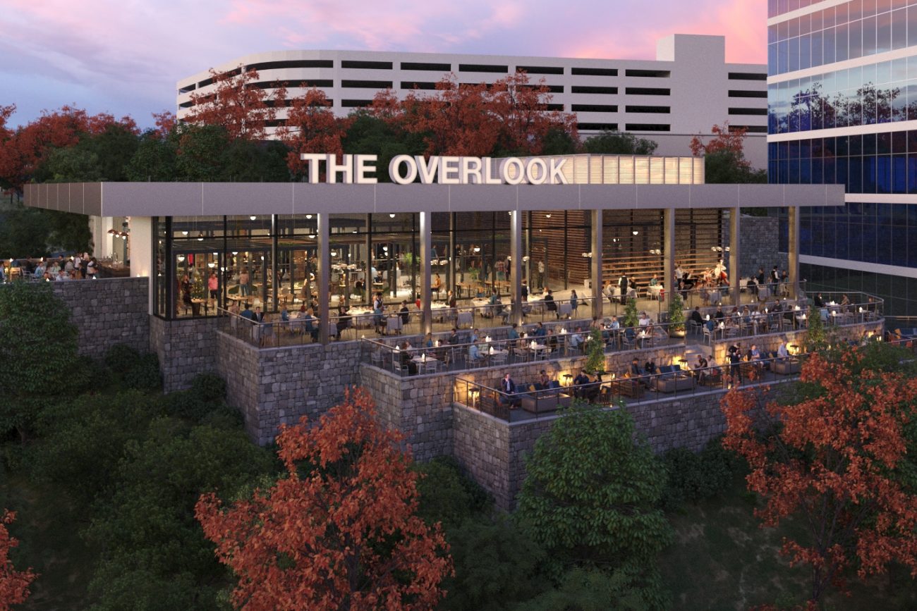 Exterior Rendering of Restaurant Patio