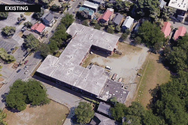 Construction phasing for proposed building renovations.