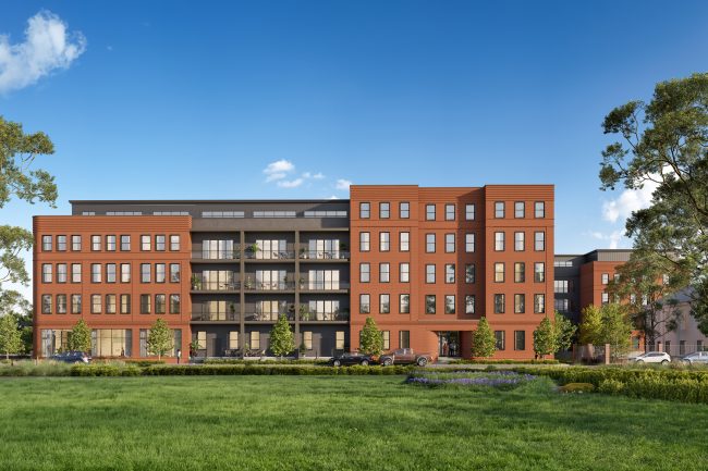 Elevation of Gwinnett and Broad Street Apartments