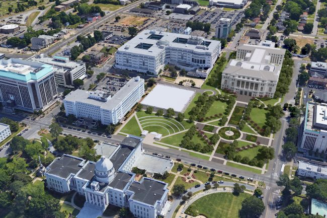 Bird's eye view of AL Statehouse site