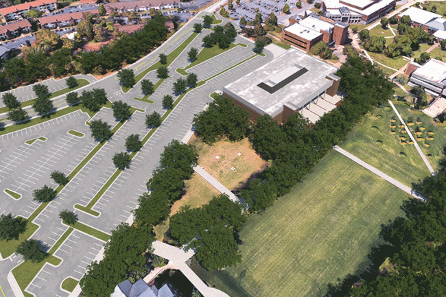 Contruction phasing for library at USC Upstate