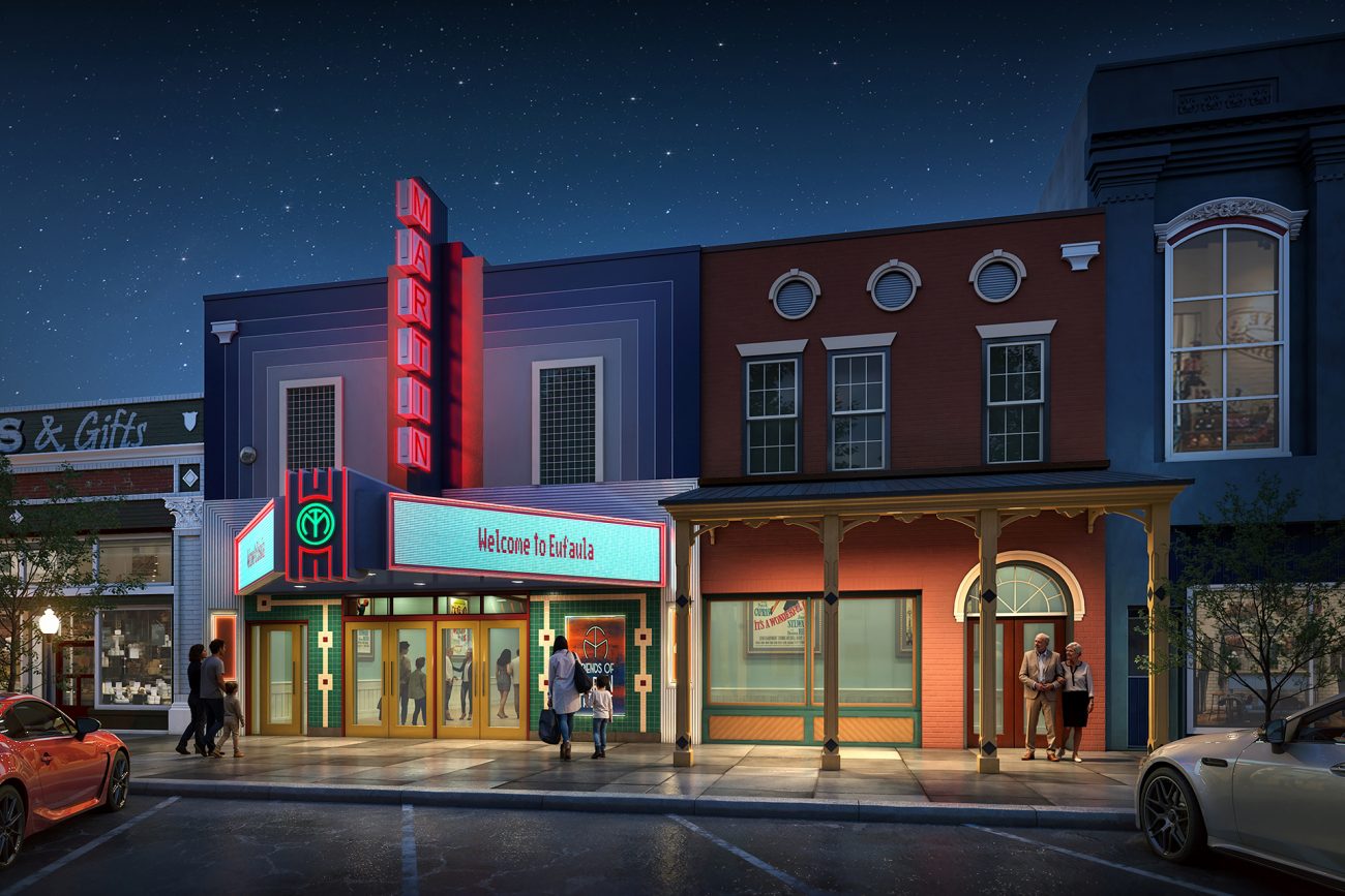 Exterior rendering of Eufala Martin Theater.