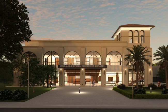 Exterior rendering of Coastal College of Georgia Arts Center.