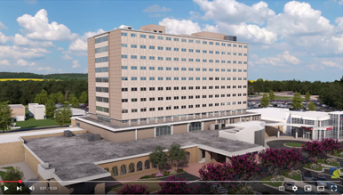Animation of renovations to USA Hospital in Mobile, AL.