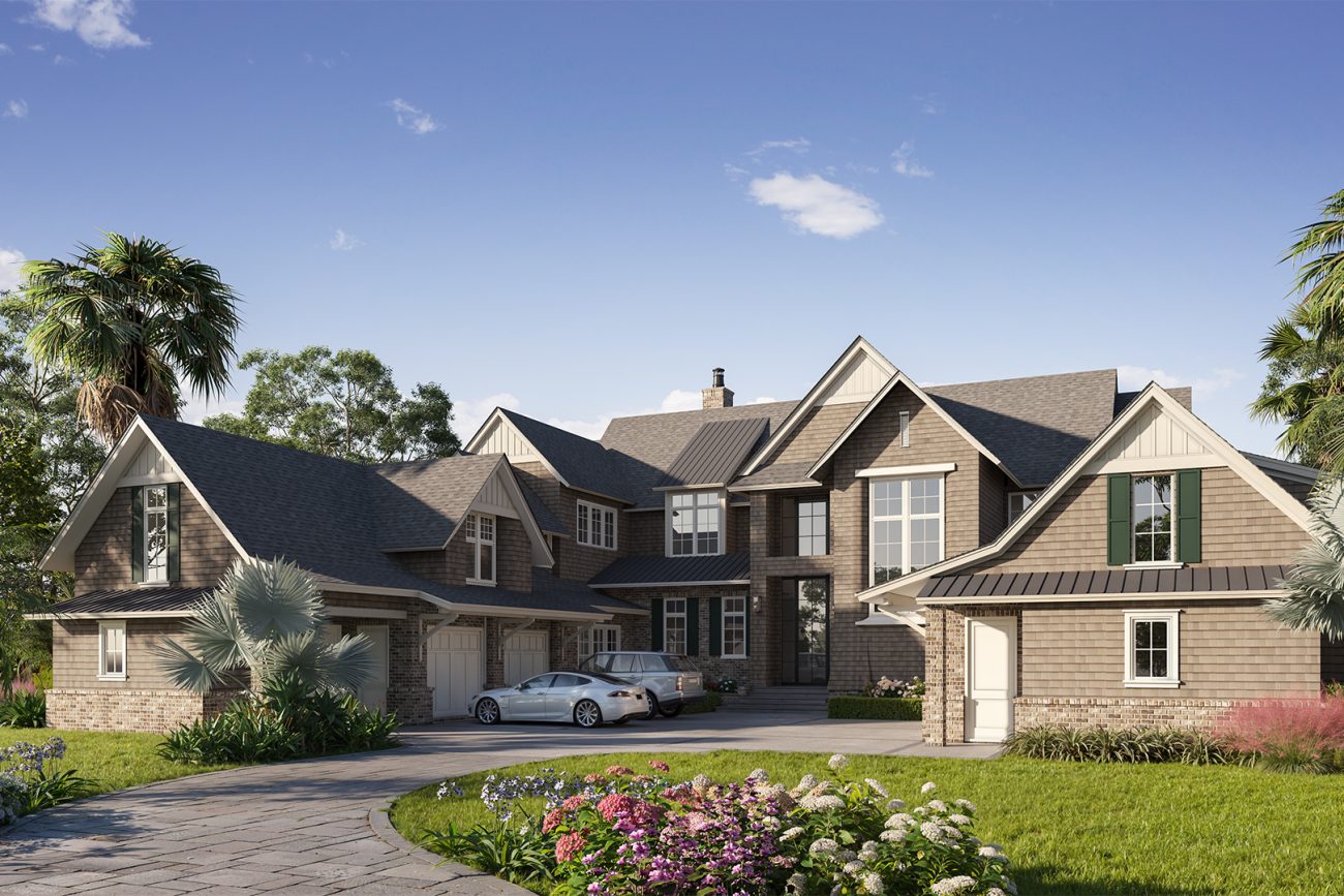 Exterior residence of a private residence.