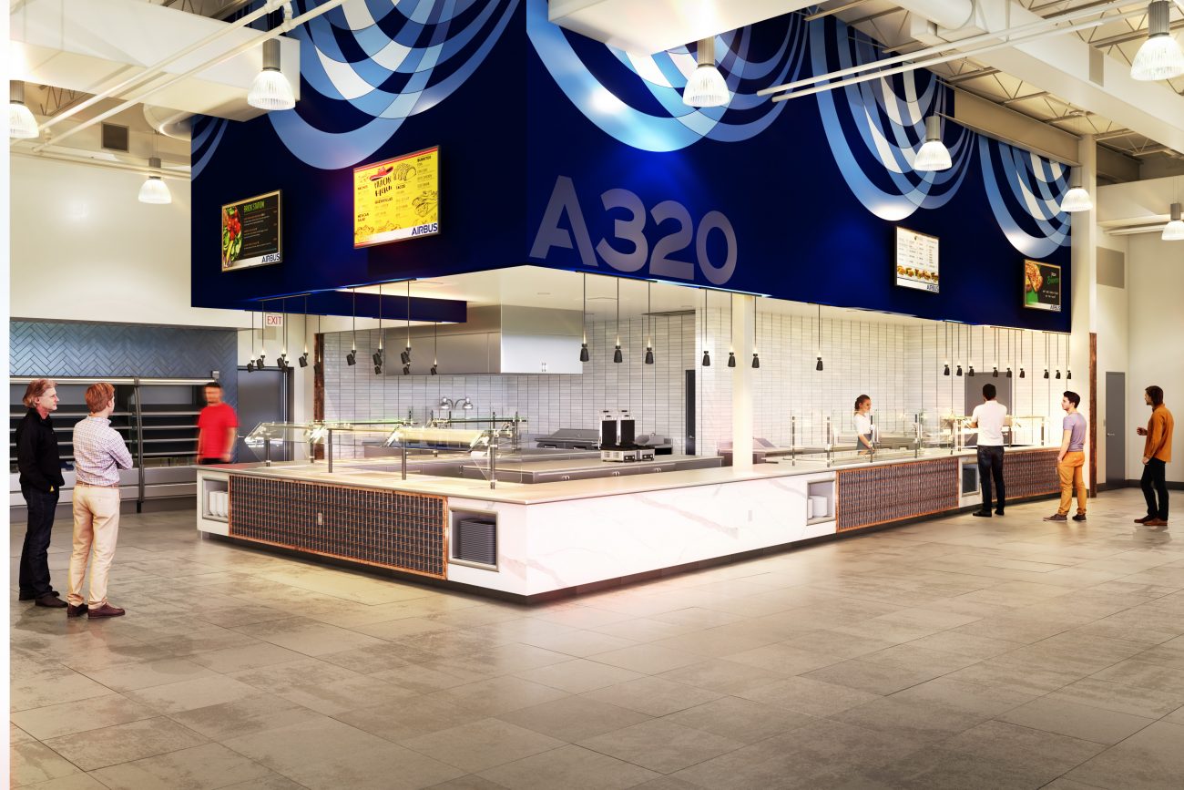Interior of Airbus Canteen