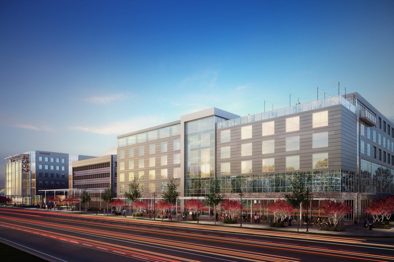 Proposed Brookhaven Hotel at Dusk