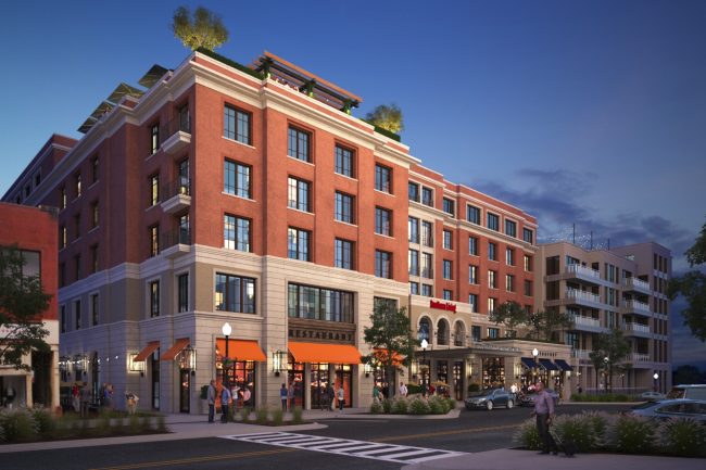 Rendering or Proposed Auburn Hotel